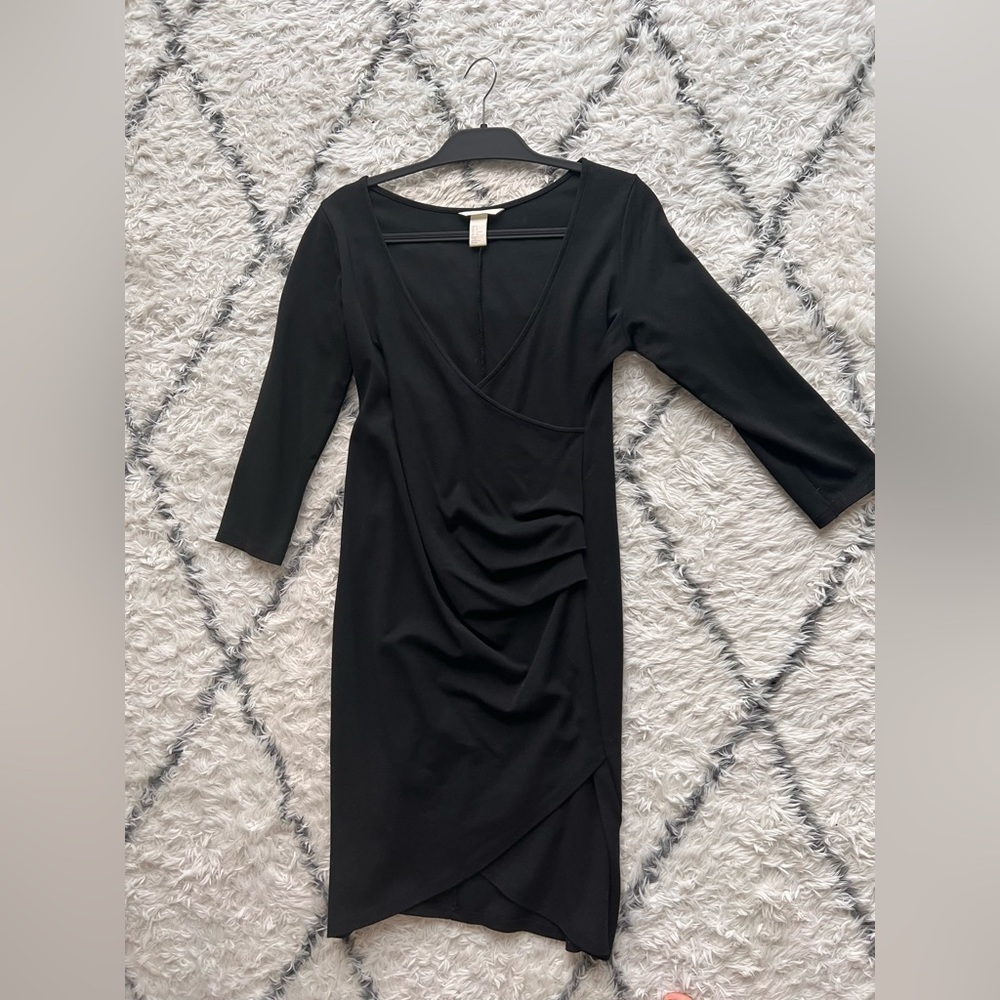 H&M Mama Maternity black S fitted dress